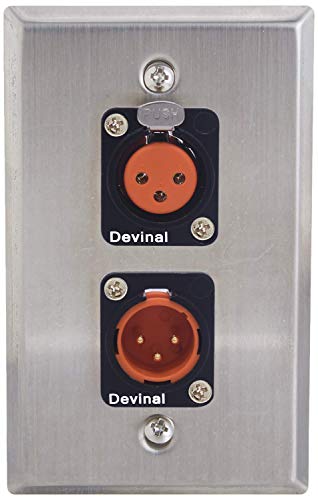 XLR Female Jack 3 Pin - Chassis Panel Mount Jacks D Series Size, Black Metal Housing - Fits Series D Pattern Holes Audio Studio Connector - 4 Pack - color: Female Black