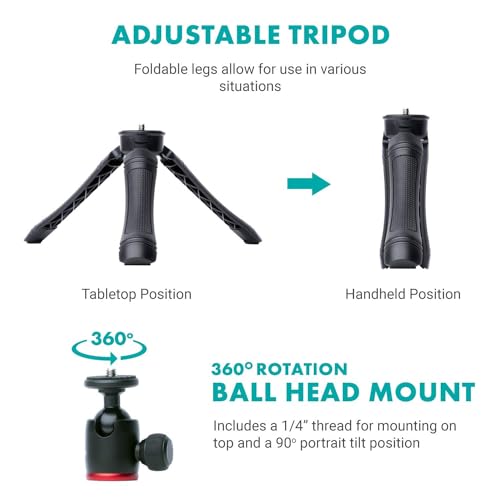 Movo iVlogger Vlogging Kit for iPhone - Lightning Compatible YouTube Starter Kit for Content Creators - Accessories: Phone Tripod, Phone Mount, LED Light and Shotgun Microphone - size: Lightning