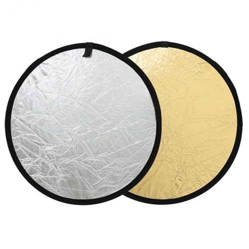 2-in-1 Photo Reflector Fill Light Soft Light Collapsible Reflector 12" 30cm for Photography Photo Studio Lighting - Silver, Gold