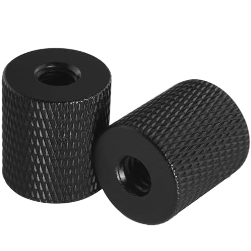 2PCS Double Female Thread Tripod Cylinder Adapter Screw 1/4 to 1/4 with Center 1/4-20 Thread Photography Equipment Camera Tripod Nut Accessories Suitable for Electric Rails and Light Stands
