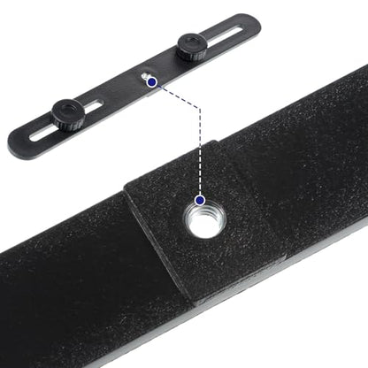 2 Pcs Dual Selfie Light Holder Tripod Mount Stand 10 '' Flash Bracket Dual Camera Mount Extension Bar 1/4 Screw Tripod Mounts Straight Flash Brackets for DSLR Camera LED Light Video Microphone