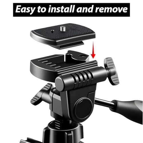 2 Pack Camera Quick Release Plate 63x48mm Universal Tripod Quick Release Plate Camera Mount Adapter Replacement for Tripods and Cameras Tripod Mount