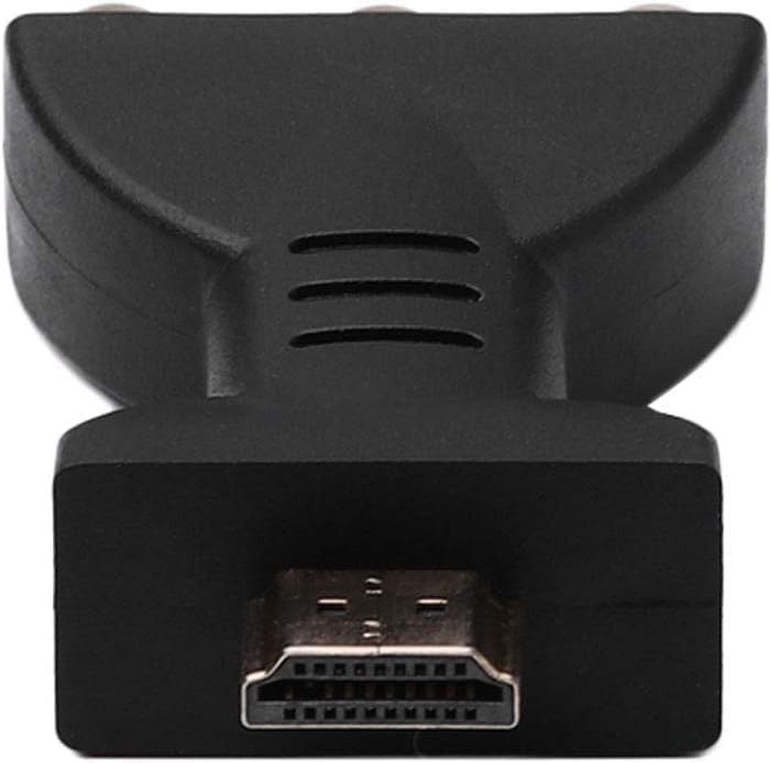 HDMI to RCA Adapter, Male to 3 Female AV Converter for HDTV DVD, Black
