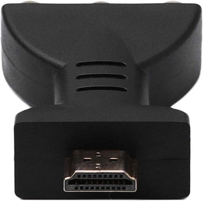 HDMI to RCA Adapter, Male to 3 Female AV Converter for HDTV DVD, Black