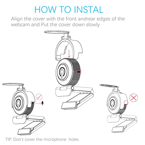Angetube Webcam Cover, Web Camera Privacy Shutter to Protect Lens, Security | for Angetube Web Cam 967, 967Pro, 962, 963 and Other Stream Webcams