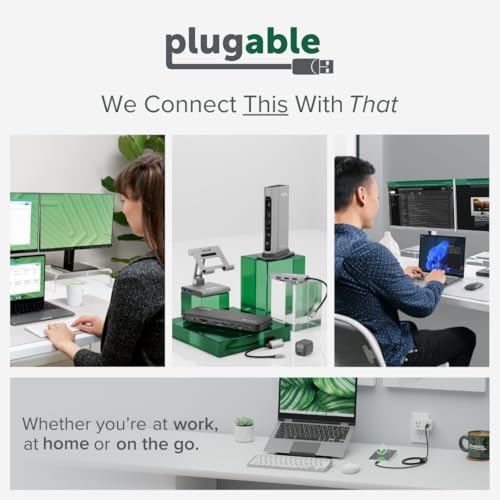 Plugable USB C to HDMI Adapter, Universal Video Graphics Adapter for USB 3.0 and USB-C Macs and Windows, Extend an HDMI Monitor up to 1440p@60hz