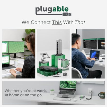 Plugable USB C to HDMI Adapter, Universal Video Graphics Adapter for USB 3.0 and USB-C Macs and Windows, Extend an HDMI Monitor up to 1440p@60hz