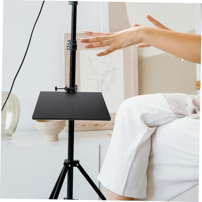 Kisangel Mic Stand Clamp-on Tray: Adjustable Rack for Sound Cards Sheet Music Accessories - Portable Holder for Musicians Live Streaming Concerts
