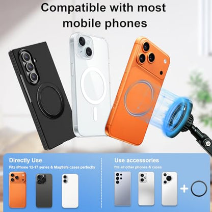 Magnetic Overhead Phone Mount for Nail, Adjustable Smartphone Holder for Desk, Stand for Cooking Videos, Content Creator, Live Streaming, Filming, Video Recording