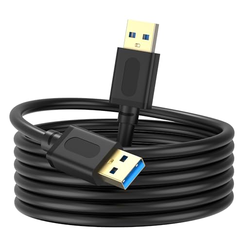 USB 3.0 Male to Male Cable 12Ft,USB to USB Cable with Gold-Plated Connector for Hard Drive Enclosures, DVD Player, Laptop Cooler etc(12Ft/4M) - size: 12 ft/4 m