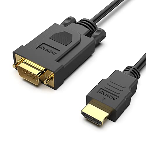 BENFEI HDMI to VGA 3 Feet Cable, Uni-Directional HDMI (Source) to VGA (Display) Cable (Male to Male) Compatible for Computer, Desktop, Laptop, PC, Monitor, Projector, HDTV, Raspberry Pi, Roku, Xbox - size: 3 Feet, style: 1 PACK