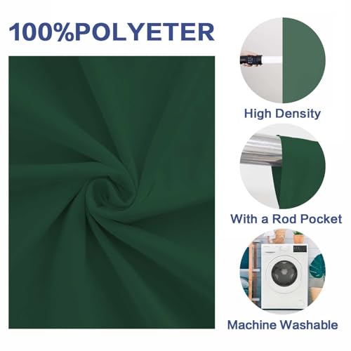 Photo Backdrop Deep Green Background Fabric Professional Photography Solution 5x7ft Seamless Design Eliminate Wrinkles Natural Theme Photography and Flower Background - color: Deep green, size: 5x7ft
