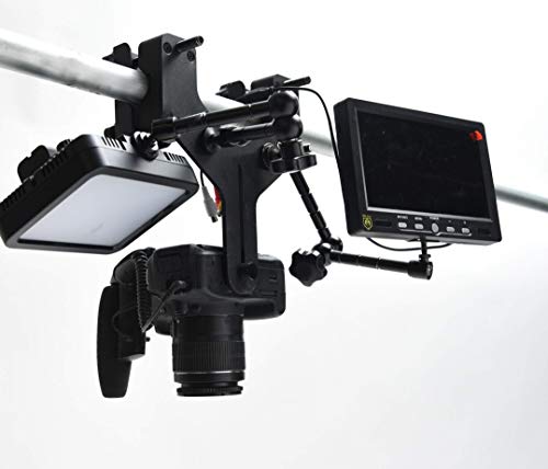 Glide Gear OH 75 Overhead Mount – DSLR, Smartphone – 6ft Adjustable Pole, Top-Down Rig, 15lb Capacity, Aluminum Build - size: OH 75: 6 feet Configuration