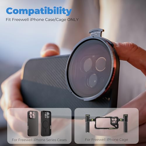 Freewell Pro Hybrid Magnetic Filter 1 to 10 Stop Variable ND/CPL with ND32, Soft Gradient 1.2, Black Glow Mist Compatible with Freewell iPhone Case & Cage - style: Pro Filter Kit