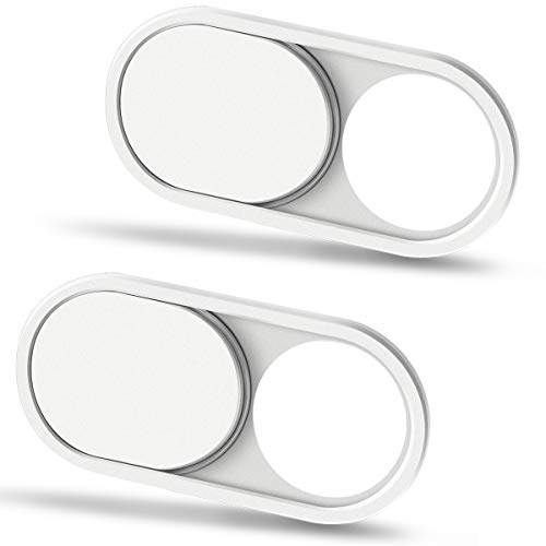 CloudValley Webcam Cover Slide, 0.023 Inch White, Web Camera Cover for MacBook Pro, MacBook air, Laptop, iMac, Desktop, PC, iPad, iPhone 8/7/6 Plus, Privacy Protection, Ultra-Thin[2 Packs] - color: White-2 Pcs