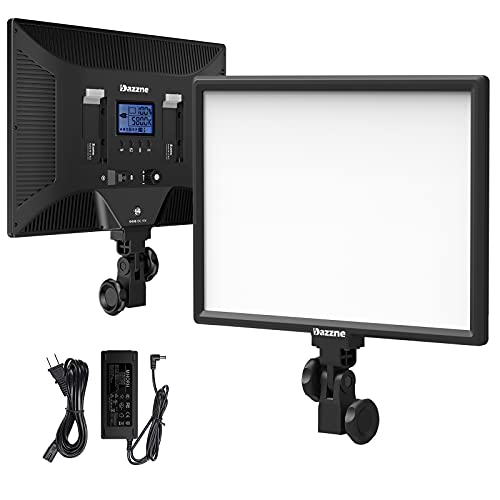 D50 Ultra Thin Bi-Color Led Video Light,45W 3600Lux 3000K-8000K CRI96+,Dimmable 15.4inches Soft Key Light with LCD Display, Panel Light for YouTube/Photography/Video Shooting/Live Streaming