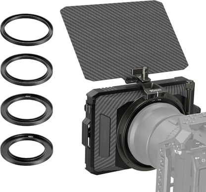 SmallRig Mini Matte Box Lite with Carbon Fiber Top Flag, Compatible with 67mm/ 72mm/ 77mm/ 82mm Lenses for DSLR and Mirrorless Camera - size: Mini Matte Box Lite