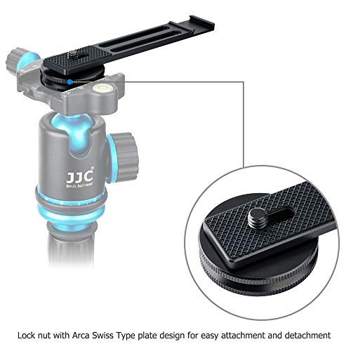 JJC Metal Cold Shoe Extension Mount for Sony RX100 VII A6400 A6100 A6600 | for Canon G7X Mark III EOS M6 Mark II GoPro Hero DJI OSMO Action Camera & Cell Phone to Add Mic, Arca Swiss Type Plate