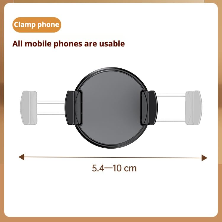 Height Adjustable Phone Stand for Desk, Retractable Desktop Phone Holder, 180° Flip & 360° Rotation Design，Compatible with iPhone/Android Devices,Ideal for Live Streaming and Video Recording (White)