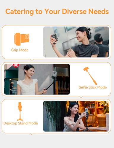 Takerers Portable Selfie Stick Tripod with Remote【Pocket Size】 4-in-1 Extendable Cell Phone Tripod【360° Rotation】 Mini Selfie Stick for iPhone Android Phone Holder for Video Recording Live Streaming - style: Standard Serie