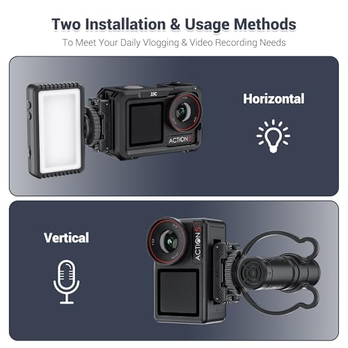 JJC Osmo Action Cold Shoe Expansion Kit for DJI OSMO Action 5 pro 4 3, Quick-Release Cold Shoe Extension Adapter Claw Ports Compatible with Action5, Heavy Duty Nylon Hot Shoe Mount Base Bracket - color: Cold Shoe Expansion Kit