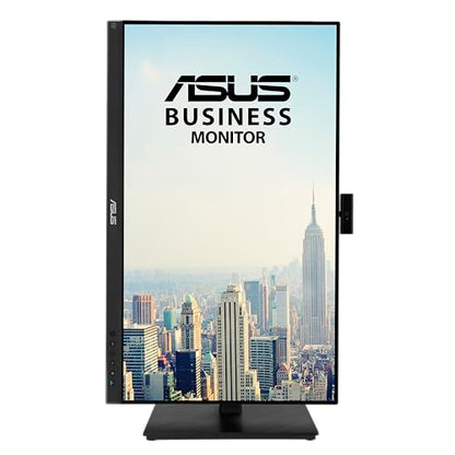 ASUS 27” 1080P Video Conference Monitor (BE279QSK) - Full HD, IPS, Built-in Adjustable 2MP Webcam, Mic Array, Speakers, Eye Care, Wall Mountable, Frameless, HDMI, DisplayPort, VGA, Height Adjustable - style: 27" Webcam Mic Array