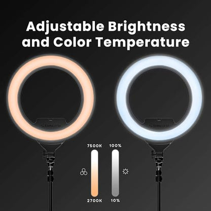 Lume Cube Ring Light Pro | Wireless Professional Lighting for Photography, Streaming, Video | Adjustable Color and Brightness | Includes Sturdy, Portable Tripod Mount and Padded Carrying Case - color: White