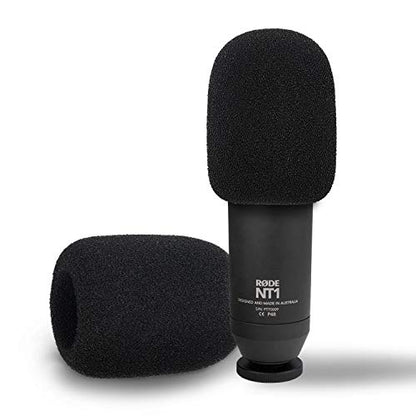 WS2 Microphone Pop Filter/Windscreen Compatible with Rode NT1-A, Procaster, podcaster, NT2-A,K2, NT1000, NT2000and Broadcaster Microphones by SUNMON - size: Rode NT