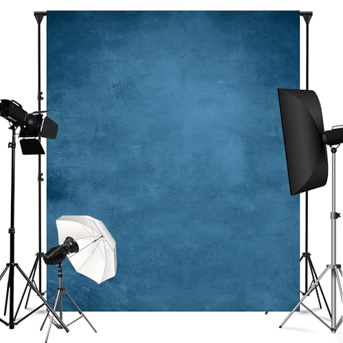 5x7ft Vintage Blue Backdrop for Photography Blue Photo Backdrop Portrait Photo Studio Prop Background for Photoshoot Photo Parties Video Studio Backdrops Prop - color: Blue, size: 5x7ft