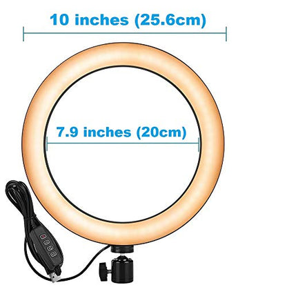 Kiyo pro Webcam Ring Light with Clamp Stand,10 Inch Sefie Light with Folding Arm Holder Compatible with Razer kiyo, kiyo pro,kiyo X webcams
