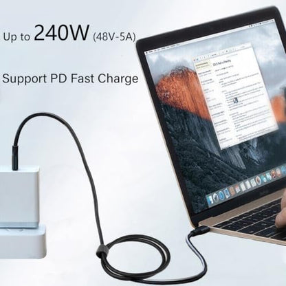 Pocxwa USB-C to USB-C 3.2 Gen 2x2 Video Cable, 240W USBC Charger Cord 5Ft | 4K@144HZ, 20Gbps Data Sync, Compatible with MacBook Pro, Dell, LG, ARZOPA, KYY Portable Monitor, Smartphone Tablets & Laptop - size: 5Ft
