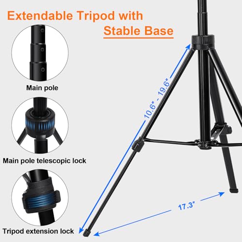 Vlogging Kit for iPhone/Andriod,70.9″ Auto Face Tracking Tipod | 360 rotatable selfie stick tripod, content creator essentials, yutube starter kit, gesture control ,with remote Mic and light - style: With K15 Mic