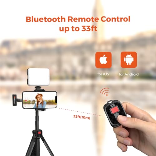 NearStream VK10 Vlogging Kit for Smartphone With Fill Light, Microphone, Phone Mount, Tripod, Bluetooth Remote Control - Content Creator or YouTube Starter Kit for Streaming