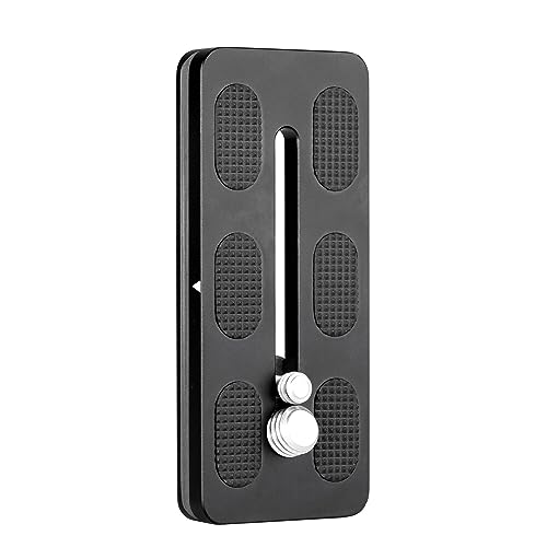 LEOFOTO PU-D Universal Quick Release Plate, 90mm/100mm Long Camera Plate, 1/4" and 3/8" Screws, Arca Compatible (PU-90D) - size: 90mm