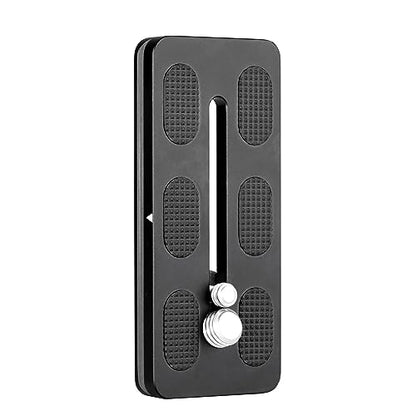 LEOFOTO PU-D Universal Quick Release Plate, 90mm/100mm Long Camera Plate, 1/4" and 3/8" Screws, Arca Compatible (PU-90D) - size: 90mm