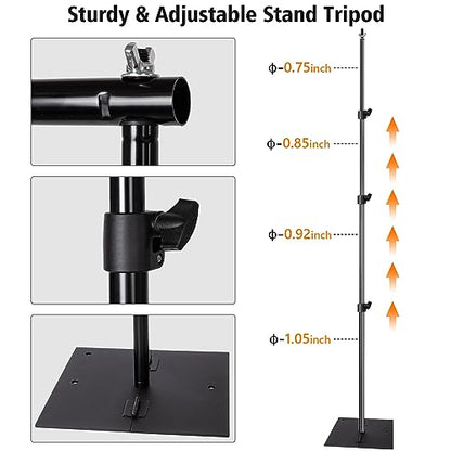 Photo Video Studio Photography 10 x 8.5ft Pipe and Drape Stand with 12 x10ft 100% Muslin White Backdrop Background Support System Kit,Clamp, Water Bag,Carry Bag