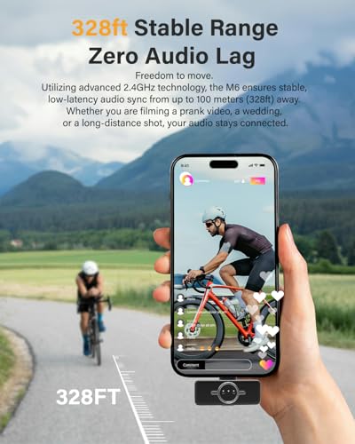 Magnetic Wireless Lavalier Microphone for iPhone 16 15 14, Noise Cancelling Clip-on Lapel Mic for Vlogging, YouTube, Podcast, 30H Battery Life with Charging Case, Compatible with Android, PC, Laptop - color: White