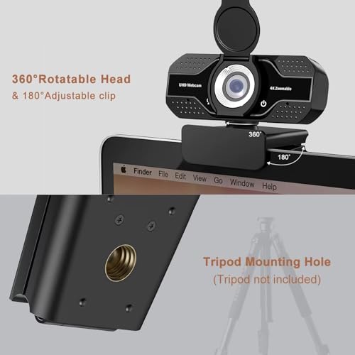 1080P HD Webcam with Microphone, Noise Cancellation, Privacy Cover, Wide-Angle Lens, Auto Light Correction, Plug & Play USB Webcam for Laptop, Desktop, PC, Zoom, Skype, Stream - style: 1080P