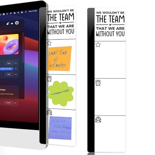 Computer Monitor Memo BoardHoldI We Wouldn't Be The Team That We are Without You Logo Monitor Message Board Sticky Notes Office Desk Accessories for Send Friends and Colleagues Gifts - color: Without You