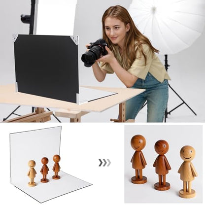 Yoocheese Photography Backdrops for Product Photos: 11pcs/22pattern Double-Sided Small Paper Backgrounds for Food/Jewelry/Mini Items Shooting, Content Creation & E-Commerce Use.(16.5x11.7inch) - color: dark