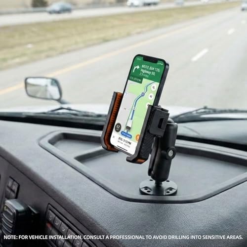 xik Phone Mount Holder for Boat Kayak Car Truck UTV - Round AMPS Base, [1s Lock & Release][360° Adjustable], Fits 4.7"-7.2" Phones, Heavy Duty, Wall Mount - style: Medium style