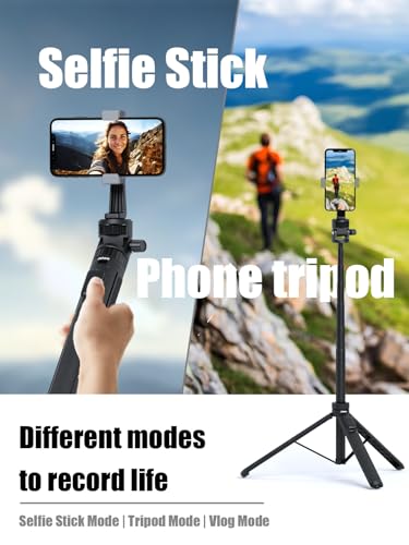 70" Action Camera Tripod for DJI, Extendable Selfie Stick Tripod with Action Camera Adapter, Phone Holder, Compatible with DJI Action 6/5 pro/5, Insta360 X5/X4, Gopro Hero 13/12/11/10