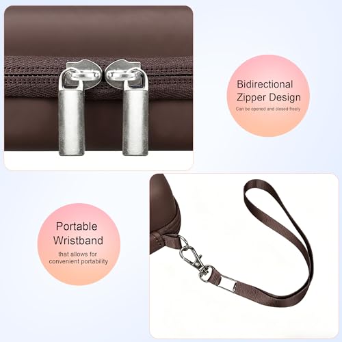 Elonbo Camera Carrying Case for KODAK PIXPRO FZ55/ FZ45/ FZ53/ FZ43 16MP Digital Camera, KODAK PIXPRO Camera Storage Holder Travel Bag, Mesh Bag Fits Batteries Cable Memory Card Card Reader, Brown - color: Brown