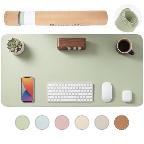 Silicone Desk Mat for Minimal, Creative, Vanity Desk – Reduces Glare, Comfortable Viewing – Writable, Non-Slip, Waterproof, Roll-Up – Food-Grade Platinum-Cured Silicone, Gift Tube（Sage Green） - color: Sage Green