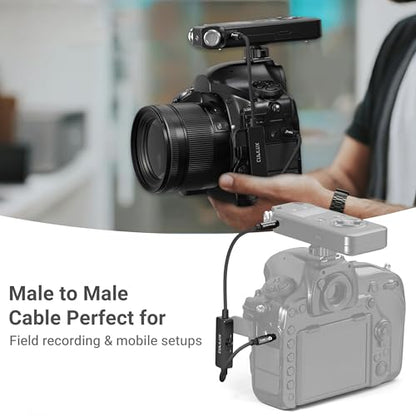 Cubilux 3.5mm TRS Line to Microphone Attenuator Cable, 3-Level (-10dB/-20dB/-30dB) Attenuation MIC Cord for DSLR Camera, Camcorder, 1 Feet