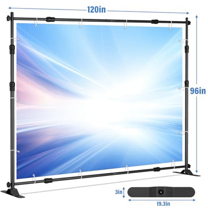 10 x 8 FT Banner Stand Kit, Adjustable Backdrop Stand for Parties, Heavy-Duty Photography Step and Repeat Stand with Portable Bag for Birthdays, Promotions, Exhibitions (Banner Not Included) - size: 10 x 8 ft