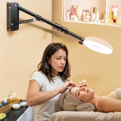 MACTREM Ring Light Wall Mount,44’’/110cm Wall Mounting Triangle Boom Arm for Strobe Light, Photography, Softbox, Reflector,Umbrella,Studio Video Light, Support 180°Rotation - size: 110cm