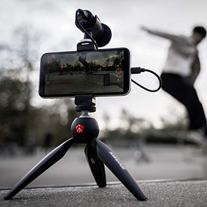 Shure MV88+ Video Kit Digital Stereo Condenser Microphone for iPhone, Android, Mac & PC - Portable Recording Mic with DSP Controls, Headphone Monitoring & Tripod, Black - style: MV88+ Wired KIT