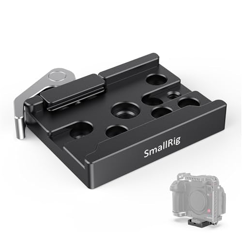 SmallRig Quick Release Mount Plate for Arca-Type, Baseplate Clamp with 1/4''-20 Threaded, 3/8''-16 Threaded and Lever - 2143B - style: Baseplate Clamp
