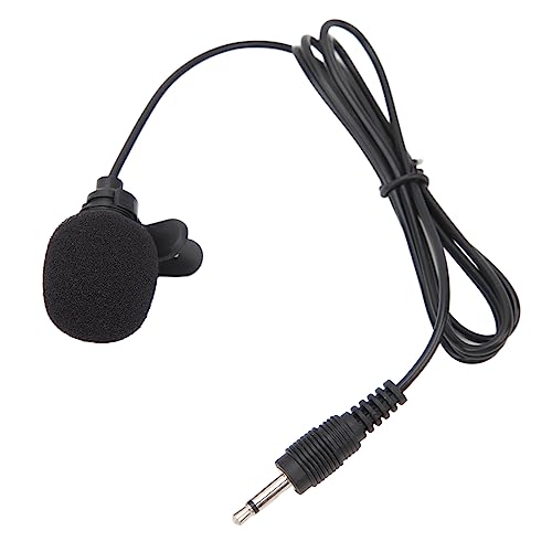 Wired Lavalier Microphone, Omnidirectional Condenser On Mic with Windproof Sponge and Noise Reduction Chip, for Interviews Meetings Recording Computer
